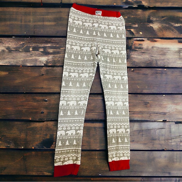 Lazy One Nordic Bear Unisex Kids Long Sleeve Pajama Set | Size 10 | 100% Cotton - Picture 7 of 11